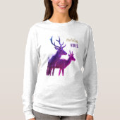 Holiday Vibes Deers Long Sleeves Top (Voorkant)