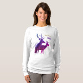 Holiday Vibes Deers Long Sleeves Top (Voorkant volledig)
