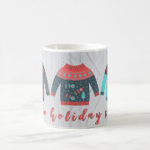Holiday Vibes Ugly Sweater Multicolor Knit Textuur Koffiemok (Center)