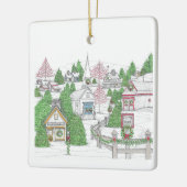 Holiday Village Keramisch Ornament (Links)