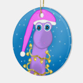 Holiday Violet Dinosaur Keramisch Ornament (Links)