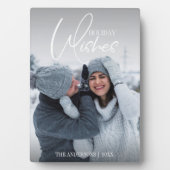 Holiday wenst kerstcadeaus Plaque Fotoplaat (voorkant)