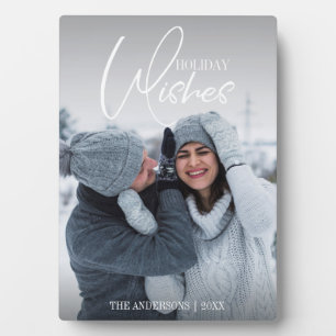 Holiday wenst kerstcadeaus Plaque Fotoplaat