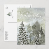 Holiday Winter Sneeuwbos Hartelijk dank Briefkaart (Voorkant / Achterkant)