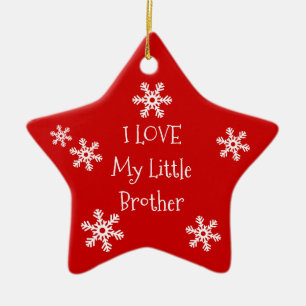 Holiday Winter Snowflake Ik hou van mijn broer zus Keramisch Ornament