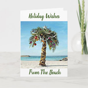 HOLIDAY WISHES FROM ***THE BEACH*** KAART