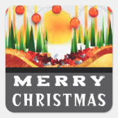 Holiday within the Pines! Vierkante Sticker (Voorkant)