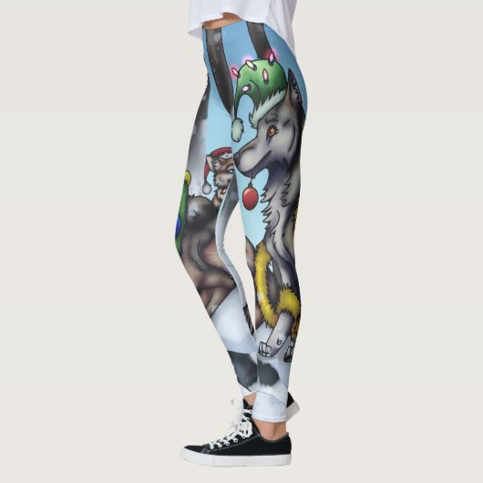 Holiday Wolves Leggings (Links)