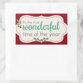 Holiday Wonderful Rechthoekige Sticker (Tas)