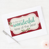Holiday Wonderful Rechthoekige Sticker (Envelop)