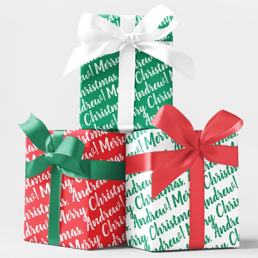 Holiday Wrapping Paper Set of 3 Sheets
