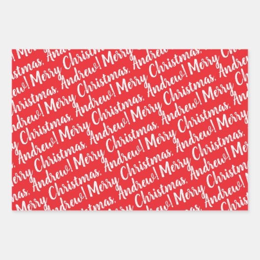 Holiday Wrapping Paper Set of 3 Sheets (Voorkant)