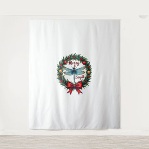 Holiday Wreath Dragonfly Wandkleed