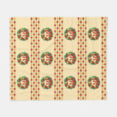 Holiday Wreath Knit Fleece Deken (Voorkant (Horizontaal))