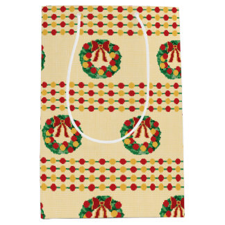 Holiday Wreath Knit Medium Cadeauzakje