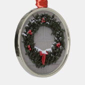 Holiday Wreath Metalen Ornament (Rechts)