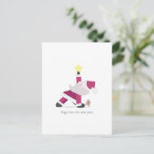 Holiday Yogi Santa Kerstmis Briefkaart (Staand voorkant)