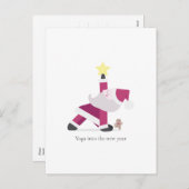 Holiday Yogi Santa Kerstmis Briefkaart (Voorkant / Achterkant)