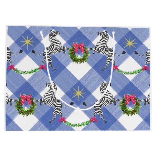 Holiday Zebras Blue Pset Groot Cadeauzakje (Achterkant)