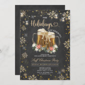 Holidays are Brewing Staff Beer Christmas Party Kaart (Voorkant / Achterkant)