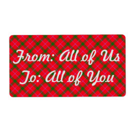HolidayZ Pset / Tartan - Gift Labels for Wrapping