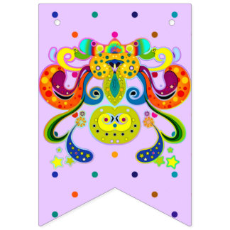 holiES - abstracte vrolijke heilige Koe + uw ideeë Vlaggetjes