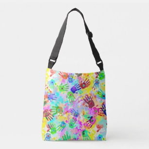 holiES - handen spatten gekleurd grijppatroon 2 Crossbody Tas
