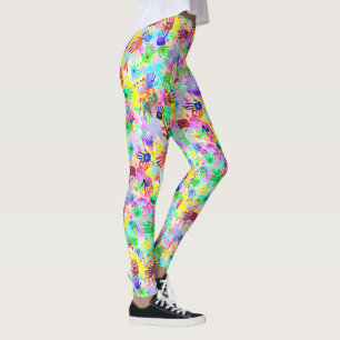holiES - handen spatten gekleurd grijppatroon 2 Leggings