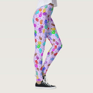 holiES - handen stippen gekleurd patroon 1 Leggings