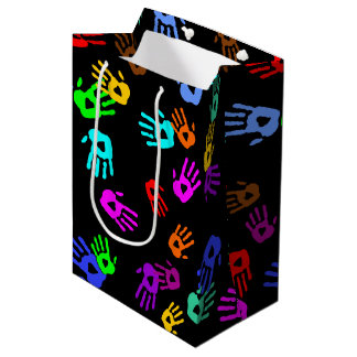 holiES - handgekleurd patroon 1 + uw achtergrond. Medium Cadeauzakje