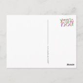 holiES - HAPPY HOLI gekleurde verlopen 1 Briefkaart (Achterkant)