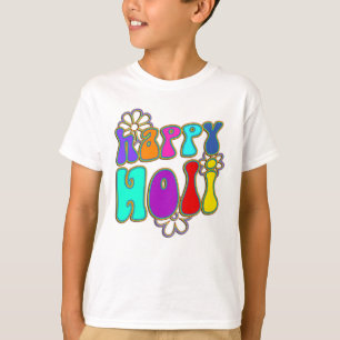 holiES - HAPPY HOLI omtrek bloemen 1 T-shirt