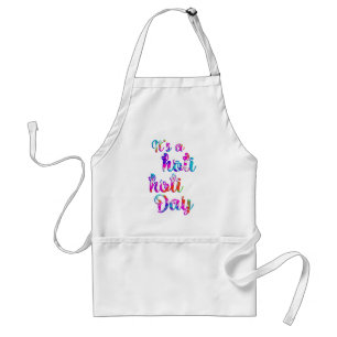 holiES - HET IS EEN HOLI FEESTDAG + jouw achtergr. Standaard Schort
