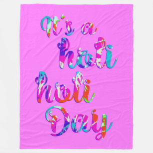 HoliES - HET IS EEN HOLI HOLI DAG + je rug. Fleece Deken