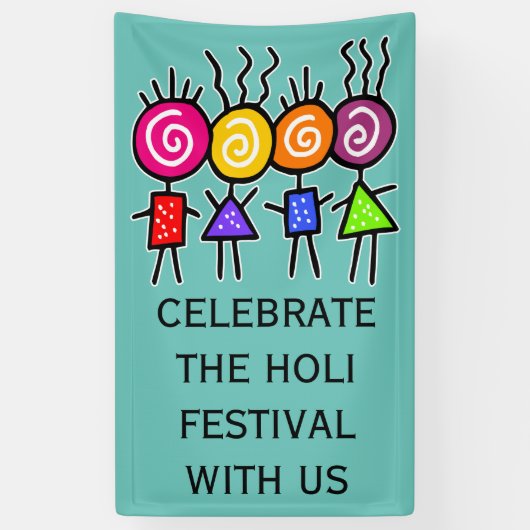 holiES - HOLI BEST FRIENDS + uw ideeën Spandoek (Verticaal)