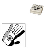 holiES - India Flag Hand + uw ideeën Rubberstempel (Gestempeld)