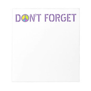 holiES - kleurrijk PEACE-teken + uw ideeën Notitieblok