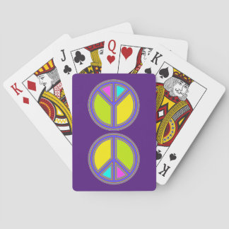 holiES - kleurrijk PEACE-teken + uw ideeën Pokerkaarten
