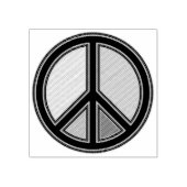 holiES - kleurrijk PEACE-teken + uw ideeën Rubberstempel (Afrduk)