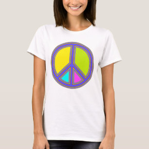 holiES - kleurrijk PEACE-teken + uw ideeën T-shirt