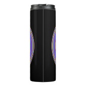 holiES - kleurrijk PEACE-teken + uw ideeën Thermosbeker (Achterkant)