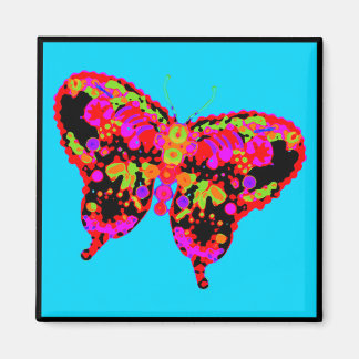 holiES - Psychedelic Butterflies Mosaic Magneet