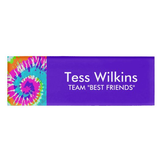 holiES - Spiral batik Style Naambadge (Voorkant)