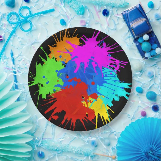 holiES - Splashes 2 + uw ideeën Papieren Bordje (Feest)