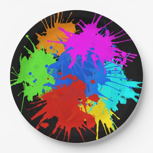 holiES - Splashes 2 + uw ideeën Papieren Bordje (Voorkant)