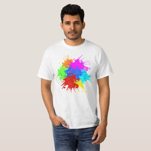 holiES - Splashes 2 + uw ideeën T-shirt (Voorkant volledig)