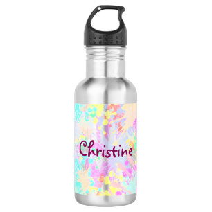 holiES - Splashes naadloos patroonpastel 1 Waterfles