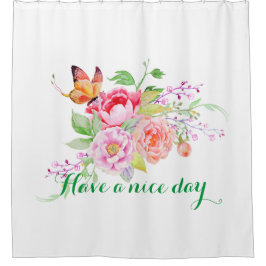 holiES - Waterverf Spring Flowers Bouquet 2 Douchegordijn