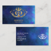 Holistic Celestial Moon Third Eye Nebula Blue Visitekaartje (Voorkant / Achterkant)