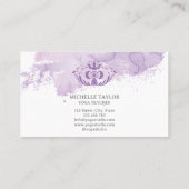 Holistic Celestial Moon Third Eye Yoga Paars Visitekaartje (Achterkant)